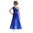 thumbnail image 2 of Ocealan Robe de Danse Lyrique Sans Manches Jupe en Maille Justaucorps Performance de Scène Enfants Bleu Royal 16, 2 of 7
