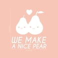 thumbnail image 3 of Valentines Day Vinyl Wall Art Decal - We Make A Nice Pear - 25" x 23" - Valentine’s Decor for Couples Home Living Room Bedroom Sticker - Cute Family Apartment Office Work Decor (25" x 23", Black), 3 of 4