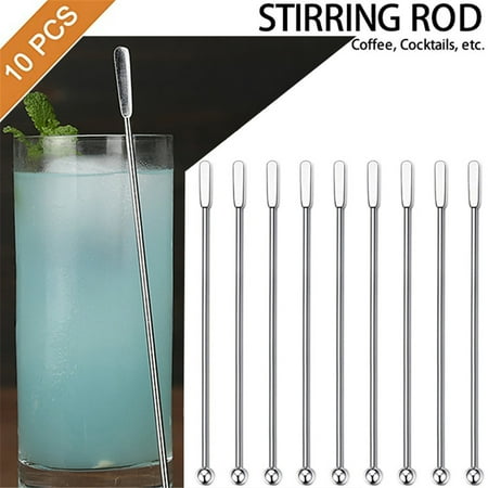 

Winter Savings Clearance! SuoKom Stainless Steel 7.5 Inch Coffee Cocktail Drink Stirring Rod Rsuitable For Bar