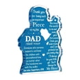thumbnail image 1 of Adornos de contorno transparentes de acrílico para escritorio, ideales como regalo del Día del Padre y como adorno de escritorio para el cumpleaños del padre., 1 of 6