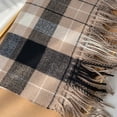 thumbnail image 5 of Yuanlong Winter Scarves Clearance Classic Checkered Thick Fringe Warm Shawl Wraps For Cold Weather Capes Scraf One Size, 5 of 6
