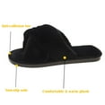 thumbnail image 4 of Womens Soft Plush Fuzzy Slippers Open Toe Warm Comfy Indoor Outdoor Shoes, 4 of 7