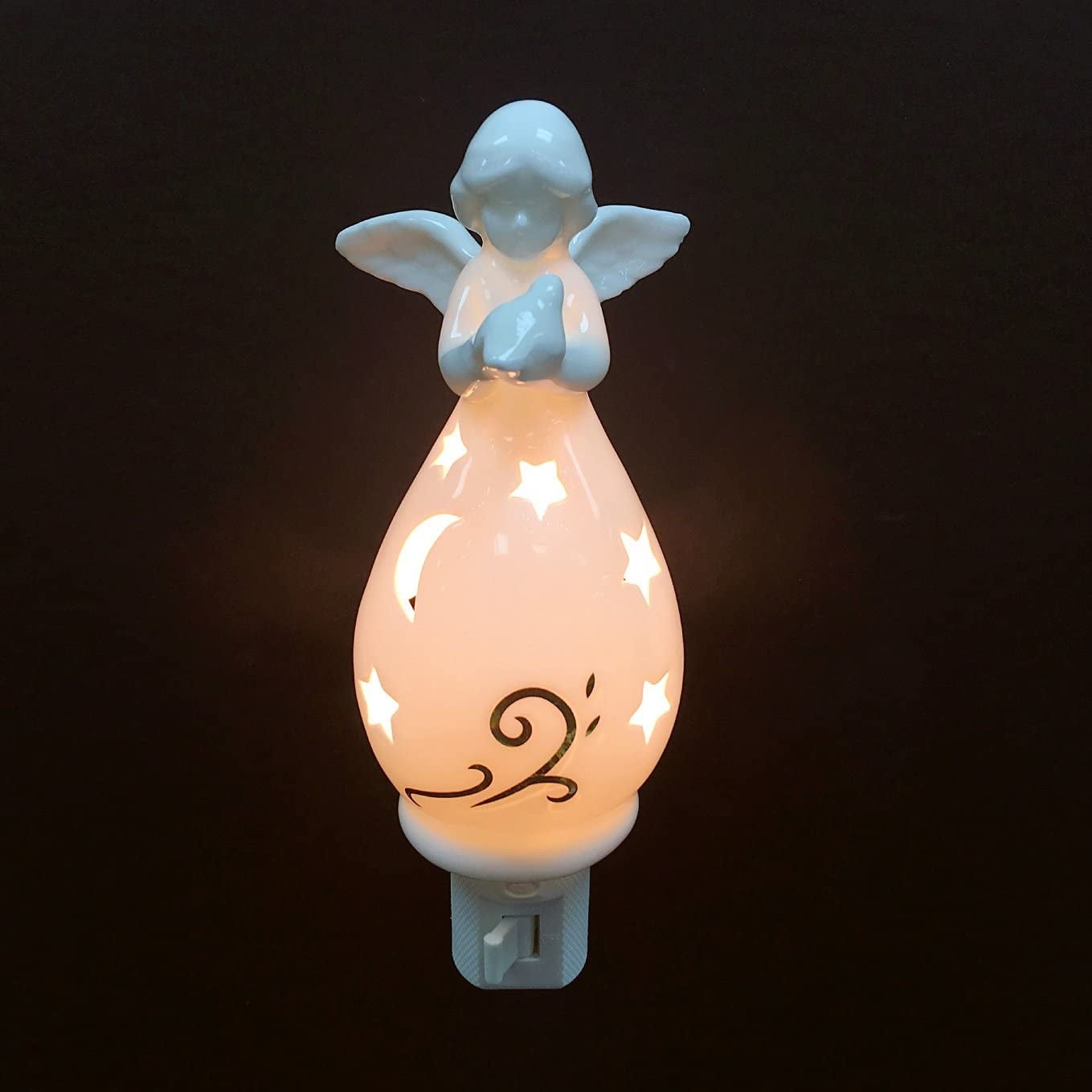 Hampstead Collection Handcraft Angel Porcelain Night Light with Gift Box Packing