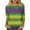 T5-Green, variant on successthop Mardi Gras Tops for Women Stripe Carnival Party Funny Blouse 3/4 Sleeve Festival Shirt Holiday Outfits L