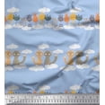 thumbnail image 1 of Soimoi Rayon Fabric Floral,Clouds & Cat Kids Decor Fabric Printed Yard 42 Inch Wide, 1 of 3