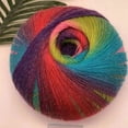 thumbnail image 1 of Segmental Dyed Rainbow Hand Knitted Thread  200g 1600m Long Invincible Magic Ball Wool Crochet Thread Rainbow Magic Ball, 1 of 7