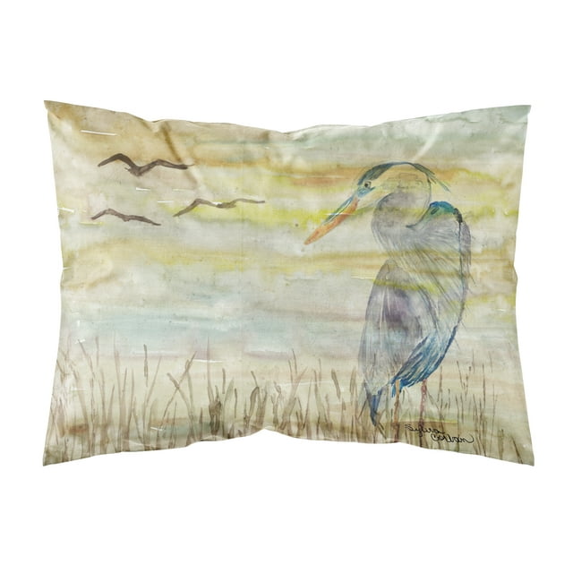 Carolines Treasures SC2020PILLOWCASE Blue Heron Yellow Sky Fabric Standard Pillowcase