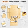 thumbnail image 7 of Bamboo Cheese Board Set, Large Charcuterie Board Set, 7 of 7