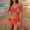 Orange~, variant on Jjayotai No Boundaries Women's 3 Piece Swimsuits, Bathing Suits for Women, Tie Dye Self Tie High Waisted Bikini with Coverup Beach Skirt, Swimwear for Women 2025 Orange~ L