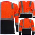 thumbnail image 2 of Radyan T-Shirt de Sécurité à Manches Longues Réfléchissant en Maille Bicolore, Lot de 8 - 100 % Polyester, Taille : Adulte, 2 of 5