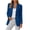 Blue, variant on Women's Blazer Single Dressy Button Long Sleeve Notch Lapel Collar Suit Jackets with Flap Pockets for Office Work Business Red