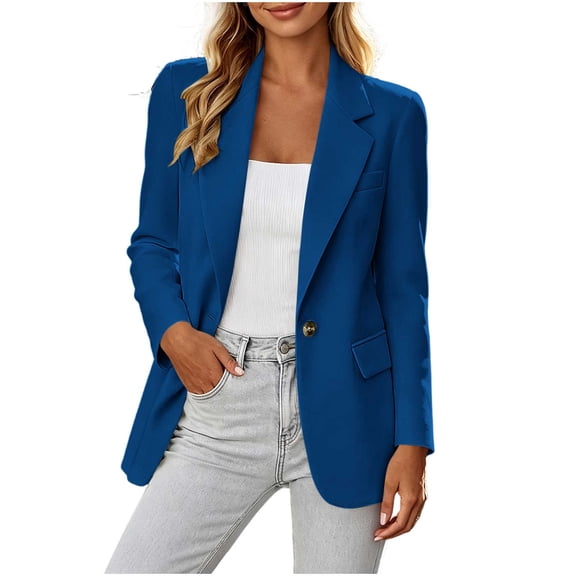 CHGBMOK Plus Size Blazers for Women Casual Oversized Open Front Jackets Long Sleeve Work Office Business Suit