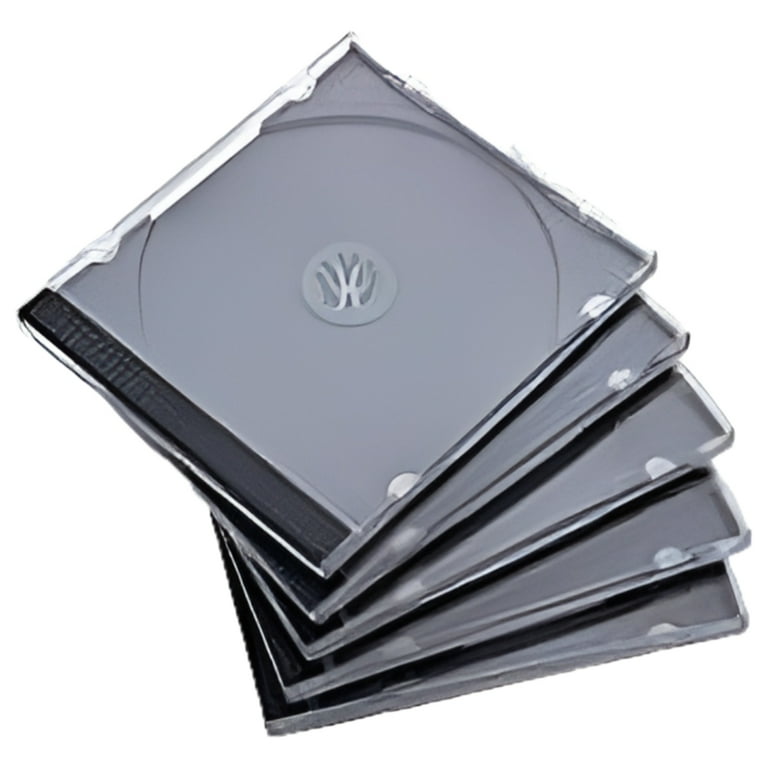 Maxtek Plastic CD/DVD Jewel Case, Standard 10.4mm, Clear, 50