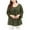 Army Green Shirts, variant on Htigea Women Plus Size 3/4 Sleeve Tshirt Pleated Crewneck Tunic Tops Casual Loose Fit Pullover Solid Color Tees Purple,L