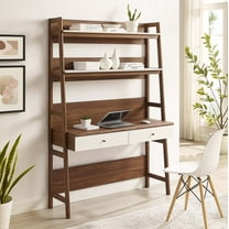 Modway Bixby Office Desk in Walnut White
