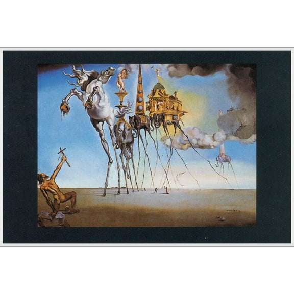 Dali - Temptation of St. Anthony Poster - 36.5" x 24.5" Laminated