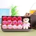thumbnail image 3 of Oso de peluche con 12 rosas de jabón, regalo romántico de San Valentín con caja (rosa), 3 of 9