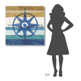 thumbnail image 4 of Global Gallery's 'Beachscape IV Compass' By Michael Mullan Stretched Canvas Wall Art, 4 of 4