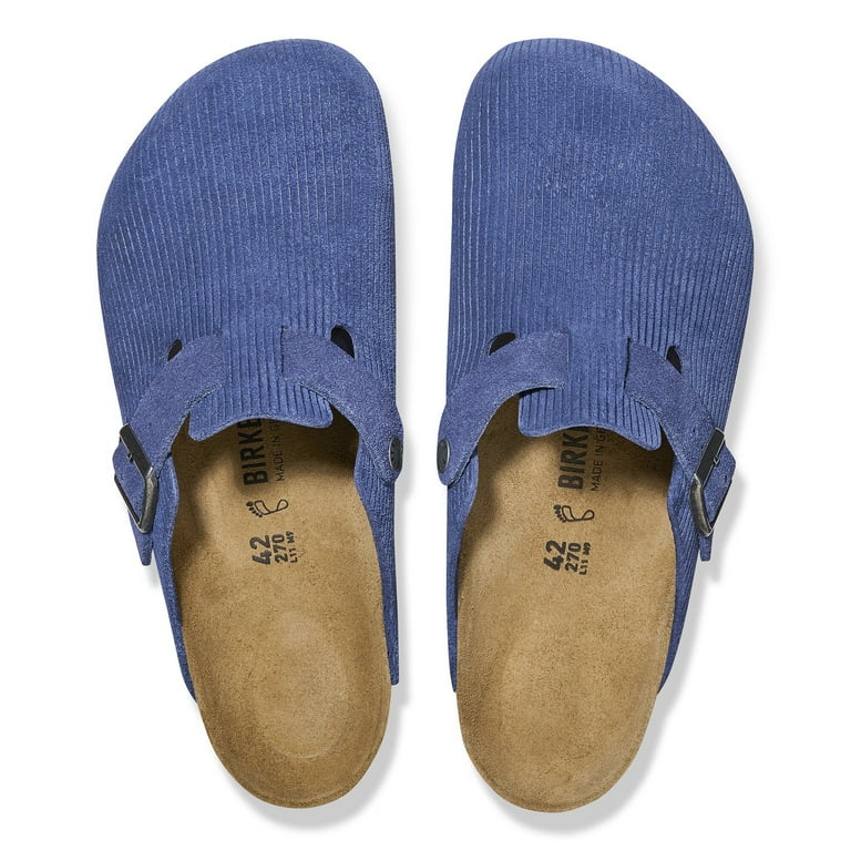 Birkenstock Boston BS Narrow Suede Clog, 39, Blue - Walmart.com