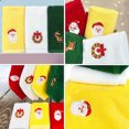 thumbnail image 6 of Qumonin Christmas Bathroom Towel Set - 2 Red Embroidered Towels, 6 of 7