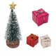 thumbnail image 2 of Mini árbol de Navidad con simulación de escena decorativa, regalo para árbol de Navidad, escena plegable y portátil, base de madera, diseño de 2 niveles, para dormitorio, materiales de alta, 2 of 9
