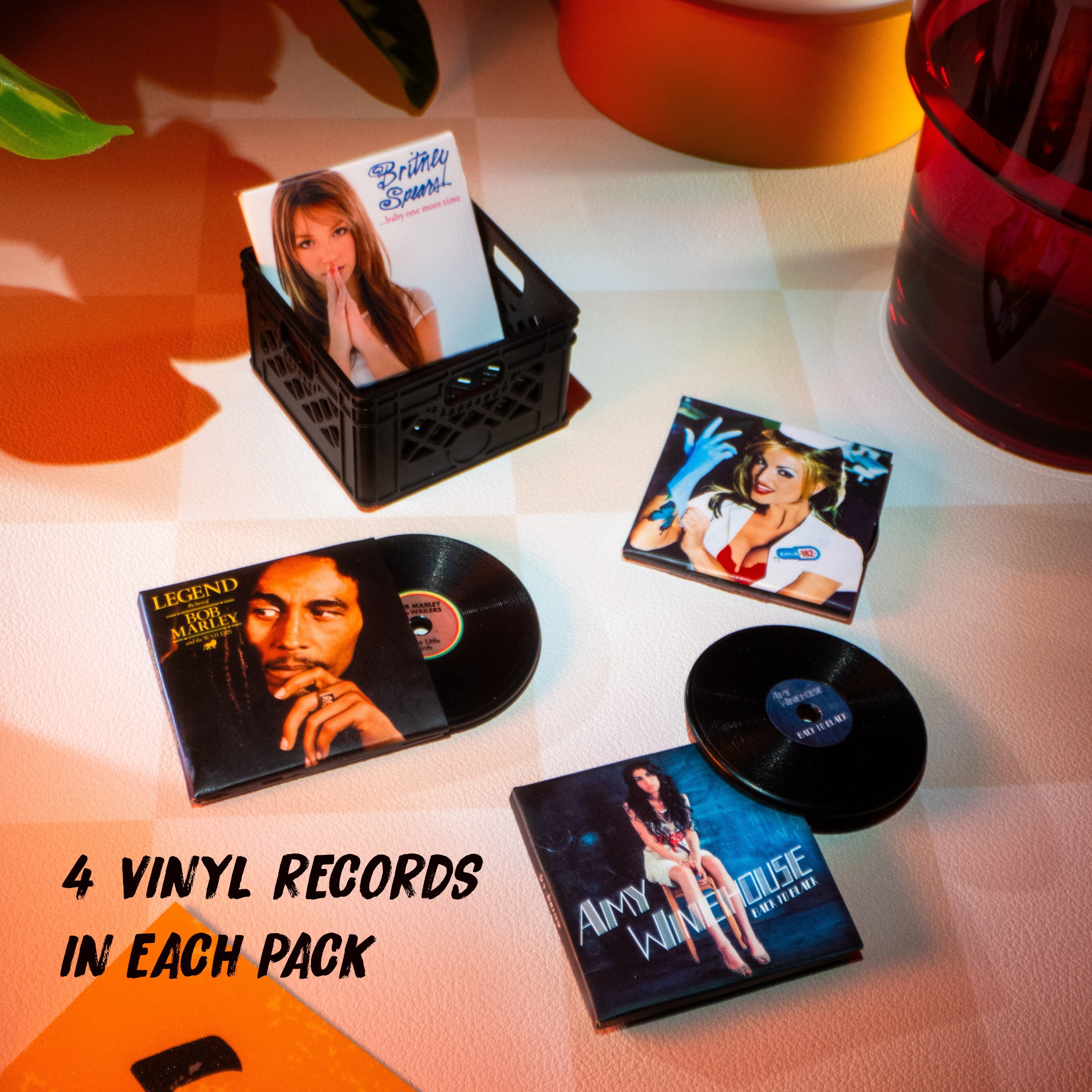 MGA's Miniverse Real Music Vinyl Mystery Blind Ball, 4 Mini Playable Vinyl Records per Pack