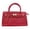Red, variant on CTM Pebble Grain Handbag Purse with Removable Crossbody Strap (Women)