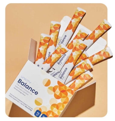 Unicity Drink Mix Trio Pack, Orange Balance, Lemon Unimate & Ginger Unimate, 90 Sachets Total (3 Boxes x 30), Fiber Citrus Ginger Beverage Powder, Low Calorie Daily Drink Mix for Men & Women