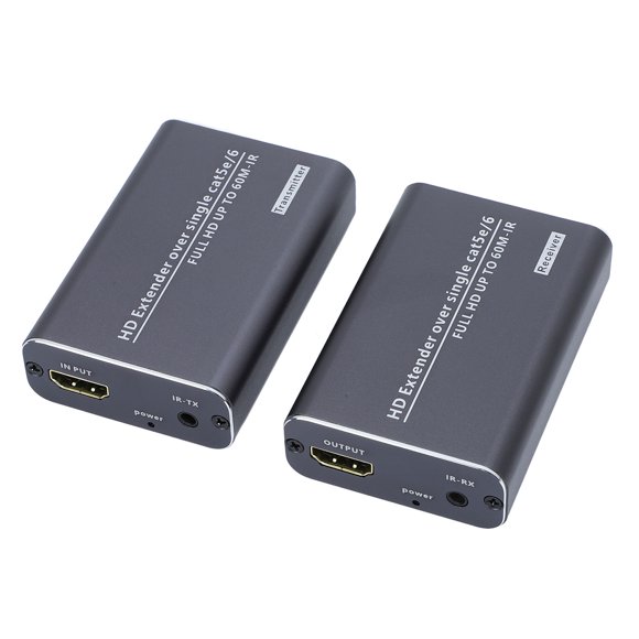 IR HD Multimedia Interface Extender, Long Range 60M, TCP IP Protocol, Infrared Return Transmission, Aluminum Alloy Material, DTV HDTV Support, 1080P Full Color, Easy Installation,