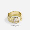thumbnail image 5 of Anillo ajustable, regalo de joyería de aniversario y cumpleaños para mujeres y niñas, dorado., 5 of 5