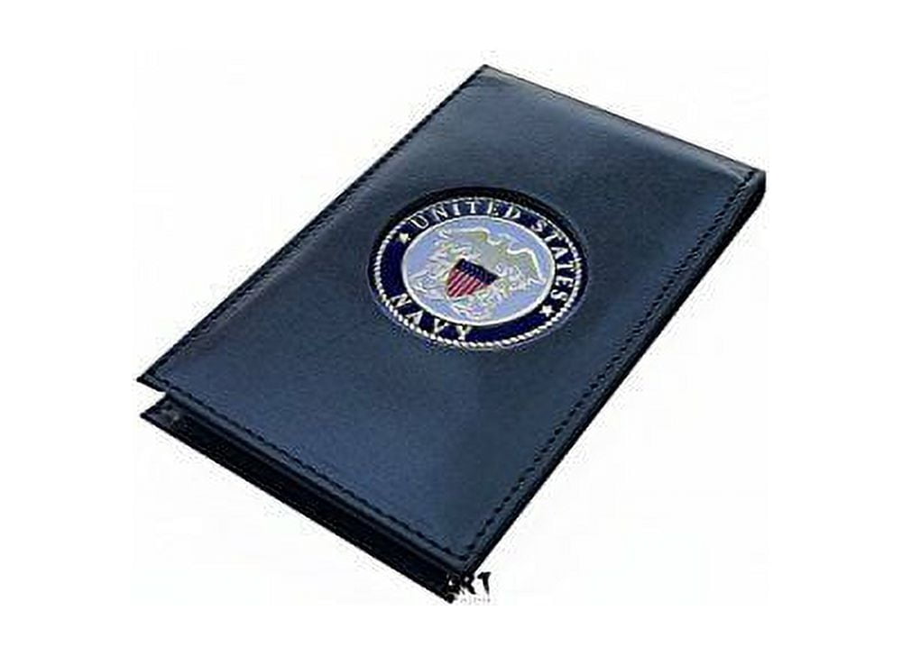 The Official Writing Pad, US NAVY Spiral Notebook Case with Medallion - 3" x 5"