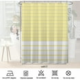 thumbnail image 4 of Yellow and White Fabric Shower Curtain,Farmhouse Striped Bathroom Shower Curtains,Bobo Modern Bath Curtains Sets with 12 Hooks Long Size 72x72inch,Waterproof Fabric, 4 of 5
