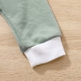 thumbnail image 3 of Gibobby Mameluco polar con capucha de Color de retazos de manga larga para niños y niñas, monos de sudadera para recién nacidos con bolsillo(Blanco, 3-6 Meses), 3 of 5