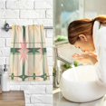 thumbnail image 7 of Yayeee 2 Pack Hand Towels for Bathroom 100% Cotton 16" x 28" Soft Absorbent Kitchen Towel, Retro Green Stars, 7 of 7