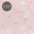 thumbnail image 5 of Shower Curtain, Cute Rabbit Flower Pink Waterproof Fabric Plastic Shower Curtain, Drying Fast Bathroom Curtain with 9 Buttonholes, Ruffle Shower Curtain 60x72in, 5 of 8