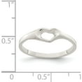 thumbnail image 3 of Sterling Silver Heart Ring (Size 7) Made In United States qr109-7, 3 of 5