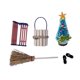 thumbnail image 1 of Decoración navideña, accesorios para casa de muñecas, bricolaje, decoración de patio de puerta de Navidad con puerta, modelo de casa de muñecas, juego de 5 piezas, 1 of 6