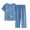 Blue, variant on Women Cotton Linen Pajamas Set Comfy Pajamas, Ladies Pyjamas Set Floral Printing Short Sleeve Loungewear Top and Wide Leg Pants Cropped Trousers Soft Nightwear Sleepwear Blue XXL