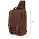 thumbnail image 2 of KAUKKO Canvas Messenger Bag Cross Body Shoulder Sling Backpack Travel Senderismo Chest Bag, 2 of 5