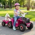 thumbnail image 4 of Costway Kids Electric ATV Car, 6V Battery-Powered Ride on Toy wirh Removable Back Trailer Red, 4 of 10