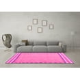 thumbnail image 3 of Ahgly Company Indoor Square Abstract Pink Contemporary Area Rugs, 3' Square, 3 of 4