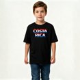thumbnail image 2 of Boys Graphic T-Shirt Costa Rica Country Pride Retro Typography Kids Tees 100% Cotton Tops Ages 4-13Y, 2 of 4