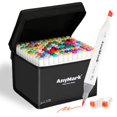 thumbnail image 1 of Juego de marcadores de alcohol AnyMark, 121, brocha y cincel de doble punta, 1 of 6