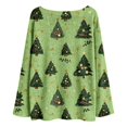 thumbnail image 3 of Girls Loose Long Sleeve Crew Neck Knit Sweater Christmas Tree Graphic For Fall Winter Daily Layering Wear, 3 of 4