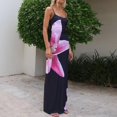 thumbnail image 4 of Robe Maxi Imprimée pour Femmes Dos Nu Cocktail Longue Robe Sans Manches Robes de Plage, 4 of 9