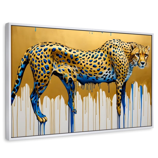 Cuadro Decorativo Marco Flotante Canvas Revolution Majestad Derretida 90x60 Marco blanco