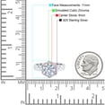 thumbnail image 4 of Simulated Cubic Zirconia Size-5 Art Deco Engagement Bridal Ring Hammered Finish Hexagon Round 925 Sterling Silver, 4 of 7