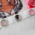 thumbnail image 4 of Feelyou Jungle Wildlife Tiger Blackout Curtains Set of 2 (52x84 Each) for Kids, Rose Flower Floral Window Curtains, Pink Cartoon Animal Theme Curtains and Drapes, Black Out Curtains Decor, 4 of 6
