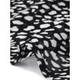 thumbnail image 5 of INSPIRE CHIC Women's Polka Dots Skirt Tiered Ruffle Elastic High Waist Casual Flowy A-Line Summer Beach Knee Skirts S Black, 5 of 6