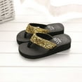 thumbnail image 5 of KDFJPTH Flip Flops Women Size 9 Leather Women's Summer Sequins Sandals Slipper Indoor & Outdoor Flip flops, 5 of 7